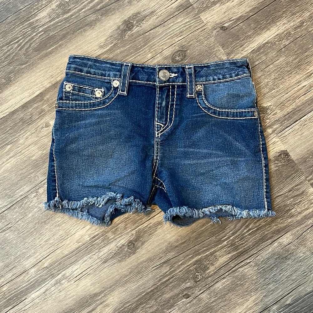 True Religion size 12 jean shorts.